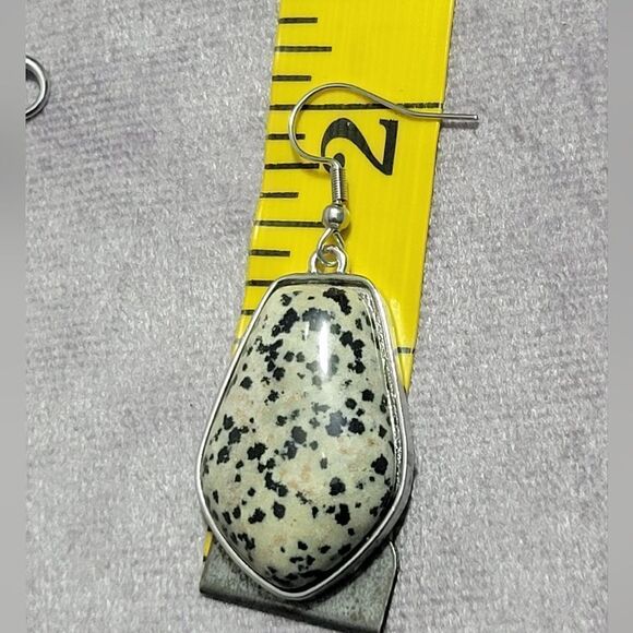 Dalmatian Jasper Earrings and Pendant Necklace - Picture 13 of 15